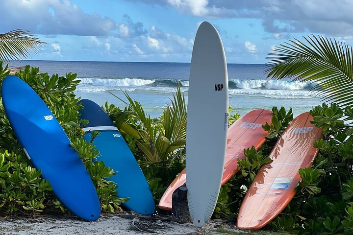 Surfboard rentals at Arifiyaalho Surf School